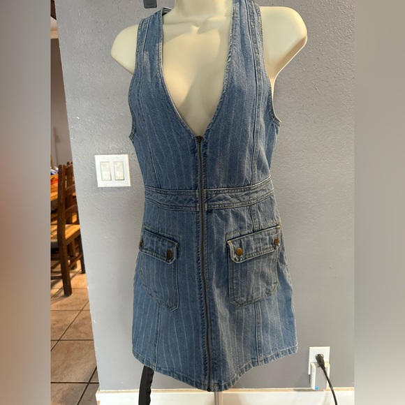 Forever 21 Striped Jean Dress| Size S - Picture 5 of 9